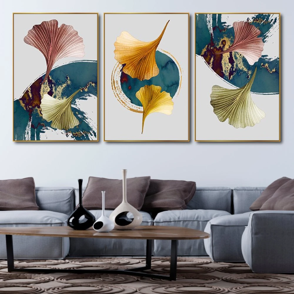 Tranh treo tường lá rẻ quạt