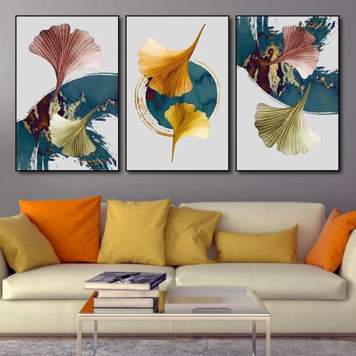 Tranh treo tường lá rẻ quạt