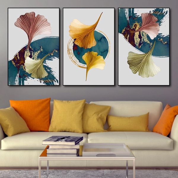 Tranh treo tường lá rẻ quạt