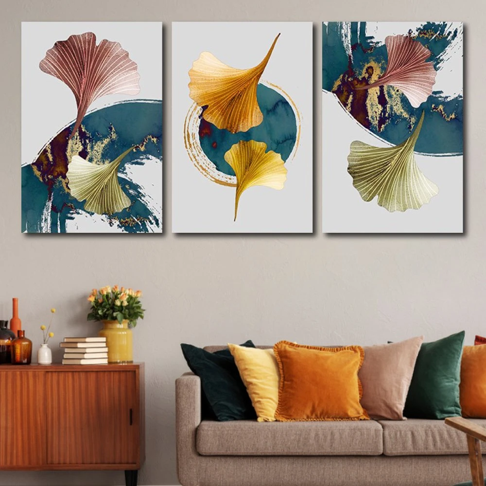 Tranh treo tường lá rẻ quạt