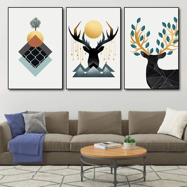 Tranh treo tường nai trừu tượng