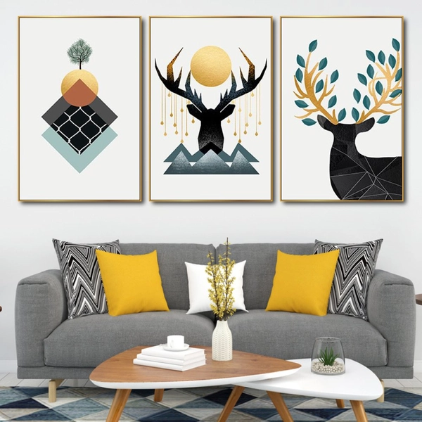 Tranh treo tường nai trừu tượng