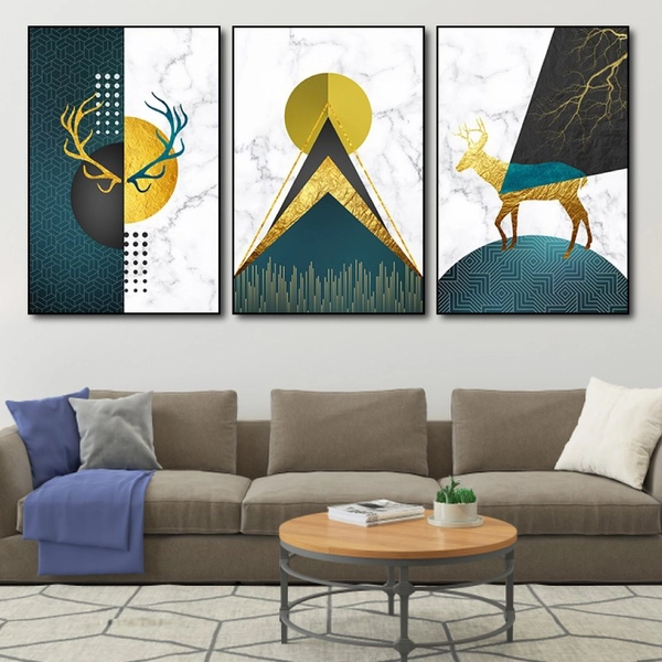 Tranh treo tường nai trừu tượng