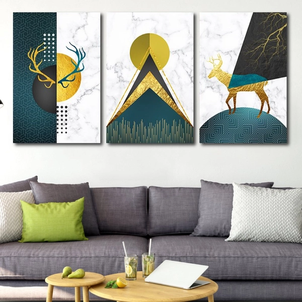 Tranh treo tường nai trừu tượng