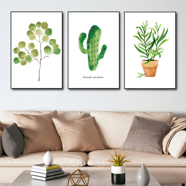 Tranh treo tường xương rồng xanh (KE-005)