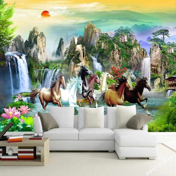 Tranh Dán Tường 3D Mã Đáo Thành Công