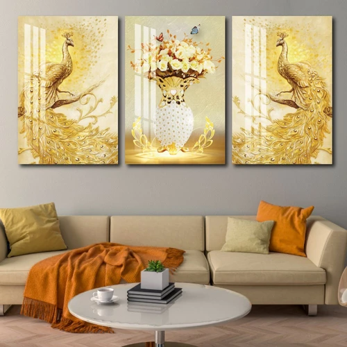 Tranh Treo Tường 3D Đôi Công Hoàng Kim Mang Lại Bình An, Tài Lộc, Thịnh Vượng