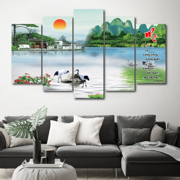 Tranh treo tường vu lan báo hiếu mẹ 10