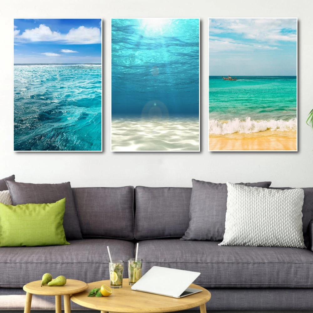 Tranh treo đại dương xanh