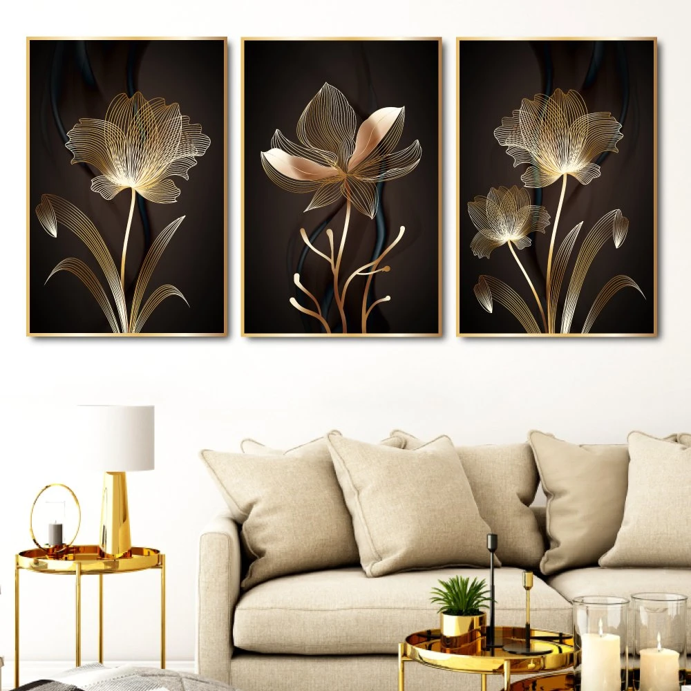 Tranh treo tường hoa vàng nghệ thuật