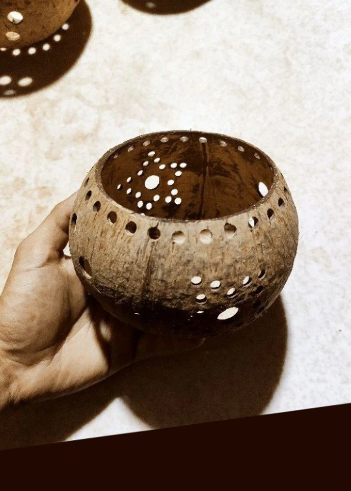 Lồng đèn trung thu gáo dừa nâu 15