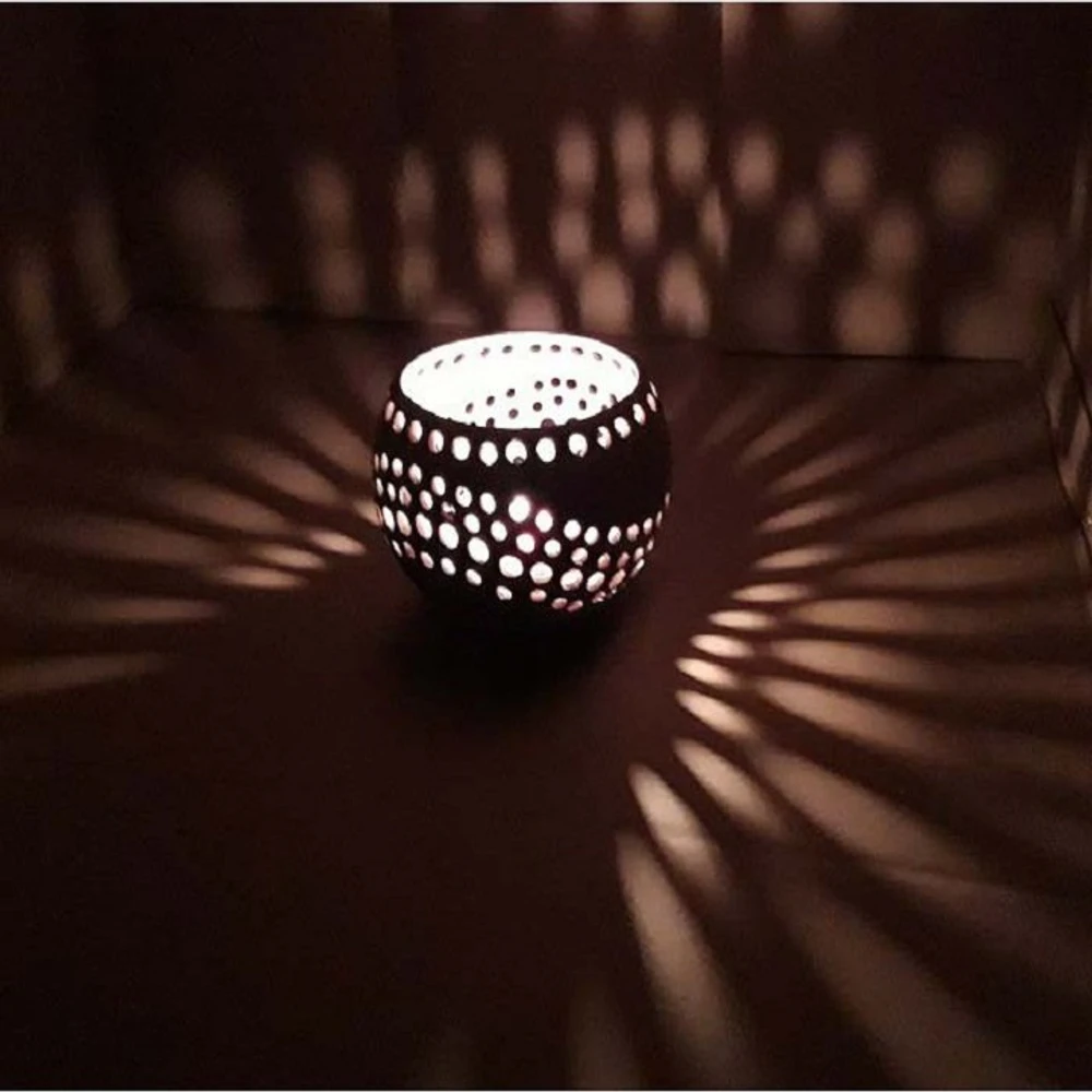 Lồng đèn trung thu gáo dừa nâu 15