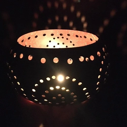 Lồng đèn trung thu gáo dừa nâu 15