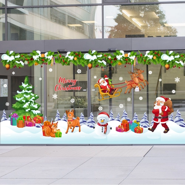 Combo Decal trang trí cây thông noel và hộp quà