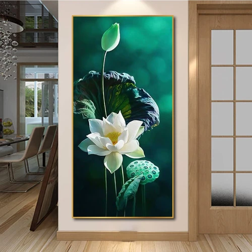 Tranh treo tường đóa sen trắng