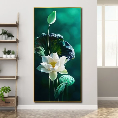 Tranh treo tường đóa sen trắng