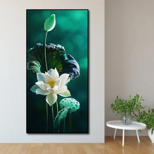 Tranh treo tường đóa sen trắng