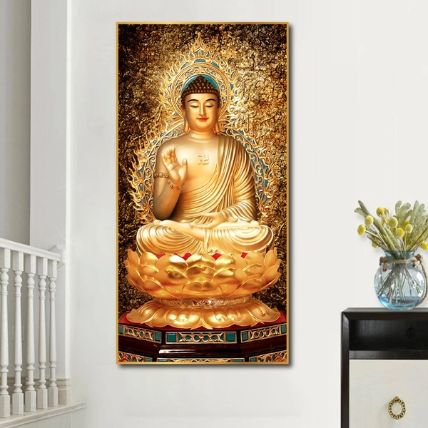 Tranh Đức Phật A Di Đà Trên Tòa Sen