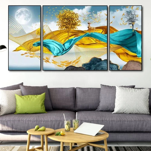 Tranh treo tường nai và bầu trời