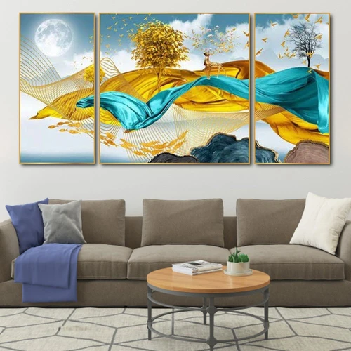 Tranh treo tường nai và bầu trời