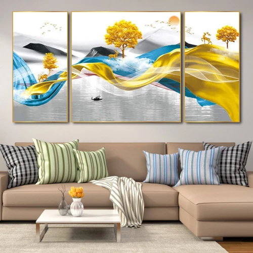 Tranh treo tường trên mặt sông