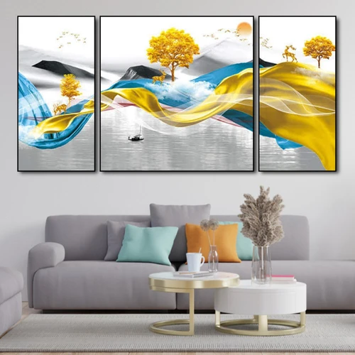 Tranh treo tường trên mặt sông