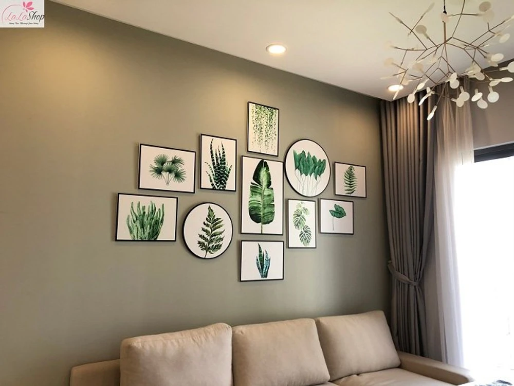 Bộ tranh treo tường lá xanh 2