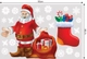 Combo decal trang trí ông già noel và hộp quà đỏ