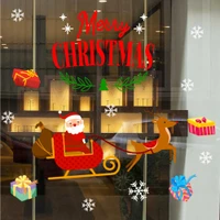 Decal trang trí noel ông già noel và túi quà hạnh phúc