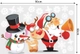 Decal trang trí combo ông già noel vui vè và đàn tuần lộc