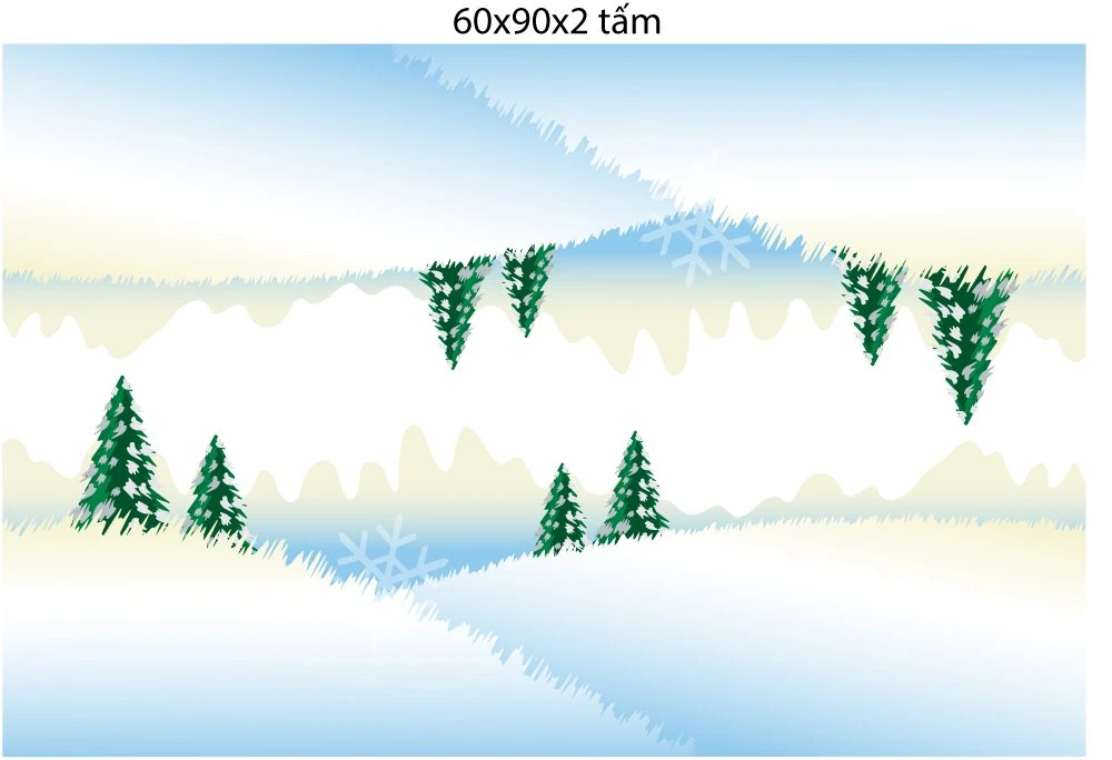 Decal trang trí combo ông già noel vui vè và đàn tuần lộc