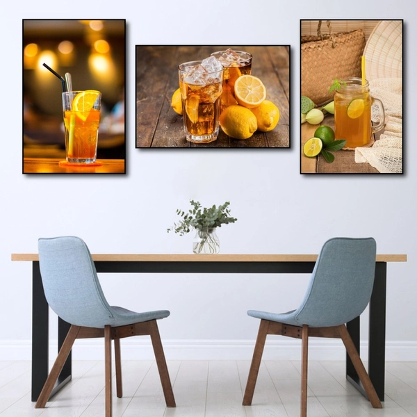 Tranh Treo Tường Trà Chanh Tươi Mát Giải Khát Ngày Hè