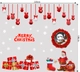 Combo decal trang trí ông già noel và hộp quà đỏ