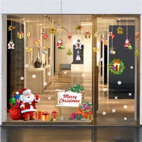 Combo decal trang trí ông già noel vui vẻ và hộp quà 2