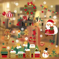 Decal trang trí ông già noel và tuần lộc