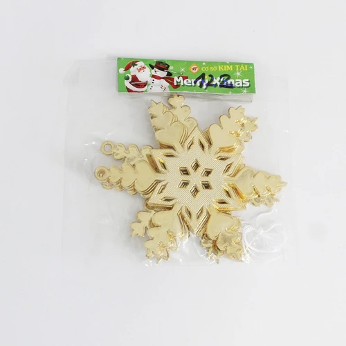 Đồ trang trí noel bông tuyết vàng