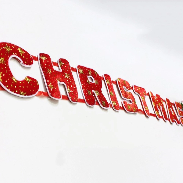 Đồ trang trí noel dây chữ treo merry christmas