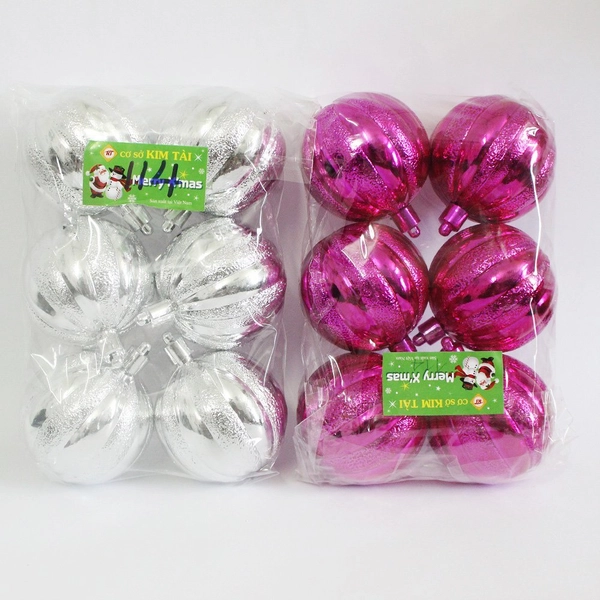 Đồ trang trí noel set 6 quả châu múi