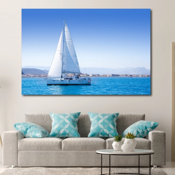 Tranh treo tường chiếc thuyền ngoài khơi