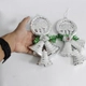Set 2 vòng treo trang trí noel merry christmas kèm chuông