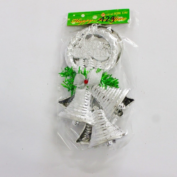 Set 2 vòng treo trang trí noel merry christmas kèm chuông