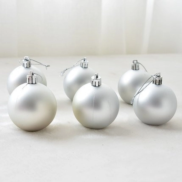 Đồ Trang Trí Noel 6 Quả Châu Mờ