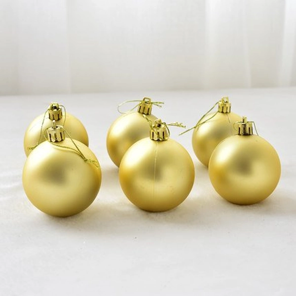 Đồ Trang Trí Noel 6 Quả Châu Mờ