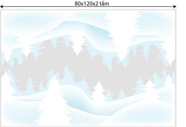 Decal trang trí combo cây thông xanh và ông già noel vui nhộn