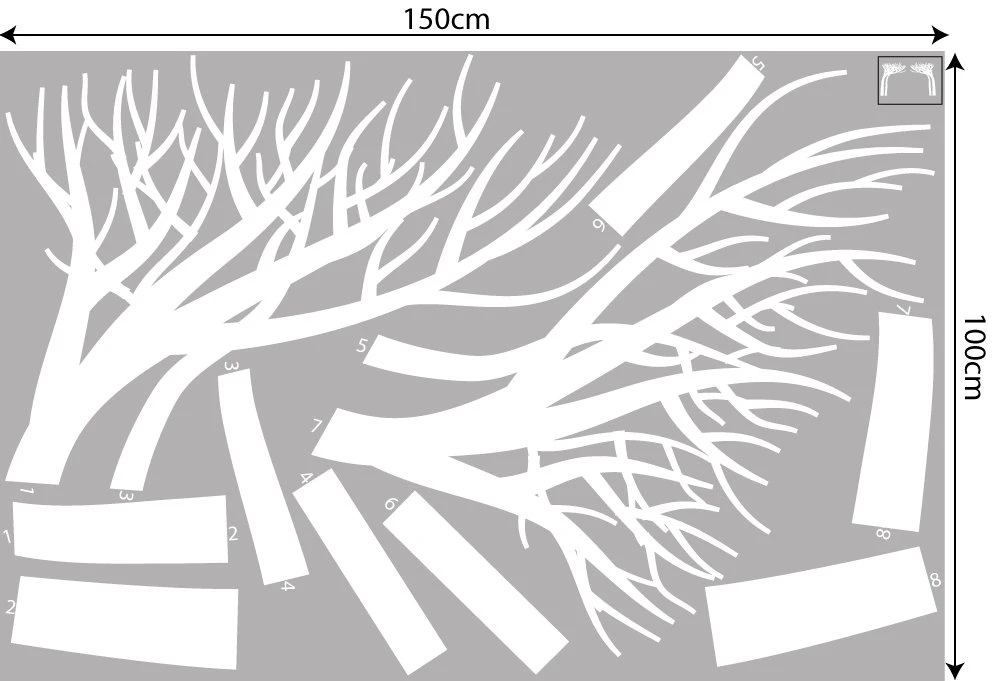 Decal trang trí combo cây thông xanh và ông già noel vui nhộn
