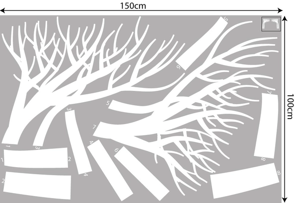 Decal trang trí combo cây thông xanh và ông già noel vui nhộn