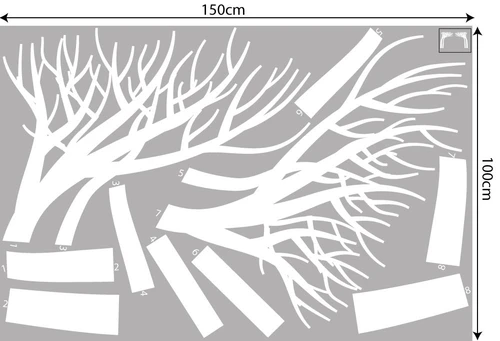 Decal trang trí combo cây thông xanh và ông già noel vui nhộn