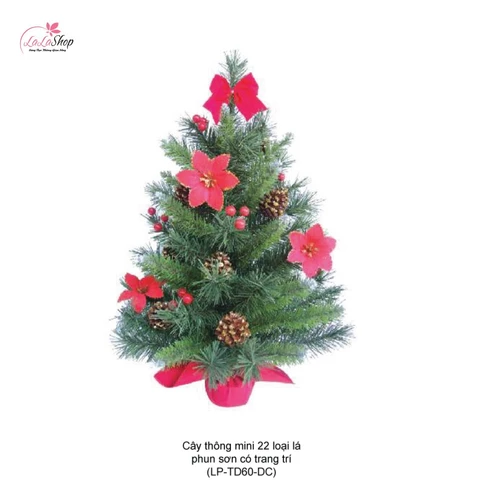 Cây thông mini 2 loại lá phun sơn