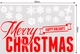 Decal trang trí combo merry Christmas và người tuyết