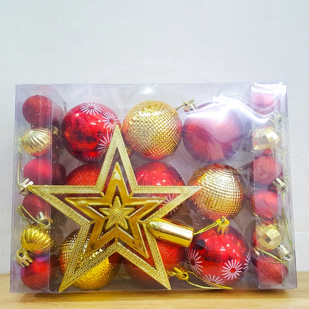 Đồ trang trí noel combo hộp châu và sao đỉnh